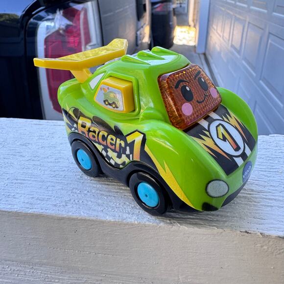 VTech Go! Go! Smart Wheels Racer Car #1 Green Orange Sound Toy Loose‎ - Picture 6 of 7